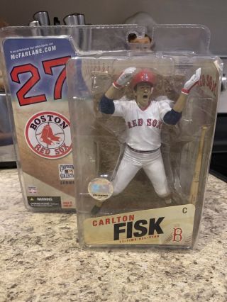 Carlton Fisk Boston Red Sox Cooperstown Series 3 Mcfarlane Mlb Hall Of Fame