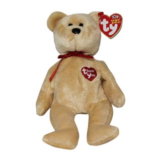 Ty Beanie Baby Thank You Bear - Mwmt (beige Dealer Exclusive 2003) 1 Given Per