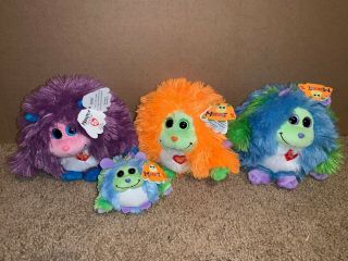 Set Of 4 - Beanie Babies Monsterz - Chester,  Benny,  Zelda And Benny Key Chain