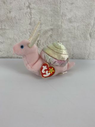 Swirly The Snail,  Ty Beanie Baby,  With Tag