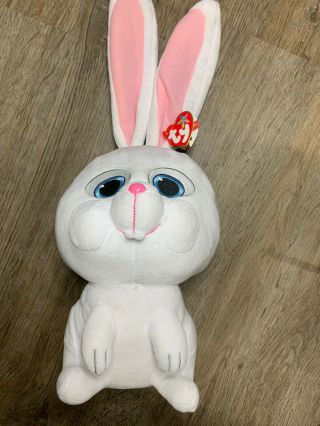 Ty Beanie Babies The Secret Life Of Pets Movie Snowball White Bunny Rabbit