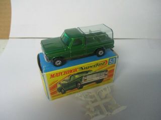 Matchbox Lesney Superfast Sf50 Kennel Truck,  Dogs On Sprue,  Charcoal Base,  Boxed