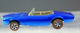Hot Wheels Redline 1968 Blue Custom Firebird Near Patent Pending