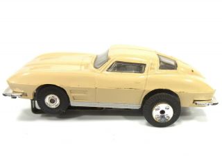 Aurora Vintage Slot Car 1963 Split Window Cream Color Corvette