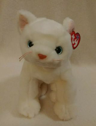 Ty Beanie Buddies: Flip The White Cat Plush Stuffed Animal Nwmt 1999