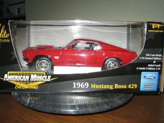 Ertl American Muscle 1969 Boss 429 Mustang,  Elite Edition,  1/18 Scale,  Red