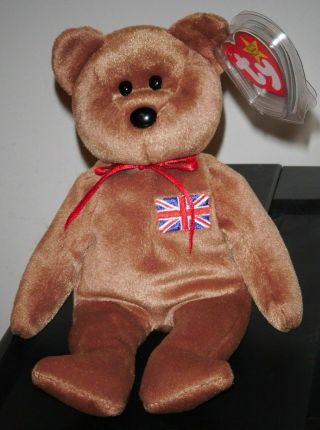 Ty Beanie Baby - Britannia The Bear (uk Exclusive) With Tags