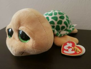 Ty Beanie Boos - Pokey The Sea Turtle (glitter Eyes) - Medium Size 6 " - Nwt