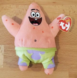 Ty Beanie Babies Patrick Star Nickelodeon Spongebob 2004 Nwt