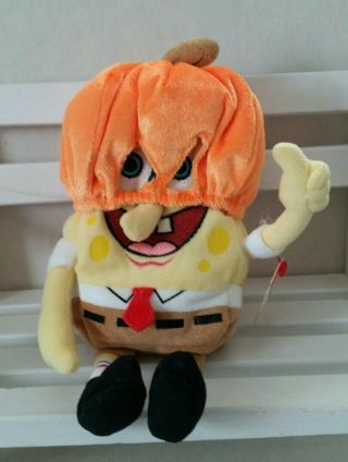 Ty Beanie Babies Spongebob Pumpkin Mask Halloween 2004 Retired
