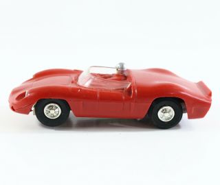 Eldon Red Ferrari Slot Car Vintage 1960s 1:32 Plastic & Metal 5.  5 "
