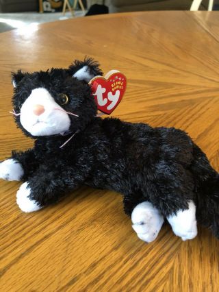 Ty Beanie Baby - Booties The Black & White Cat March 26,  2002