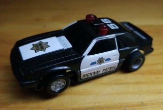 Tyco Electric Racing 440 Lighted Ho Slot Car Police Highway Patrol Ford Mustang