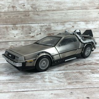 1981 Delorean Back To The Future 1:18 Sun Star Flying Time Machine Diecast