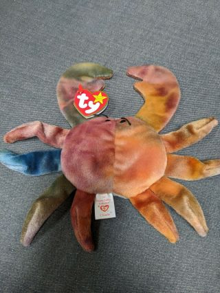 Claude The Crab Ty Beanie Baby  Retired.  1996