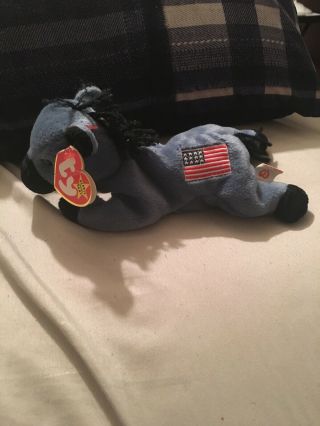 1996 - Lefty The Donkey / Democratic Election Symbol - - Ty Beanie Baby With Tags