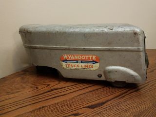 Vintage Wyandotte Truck Lines Semi Trailer Pressed Steel 1940s With Spare Tire