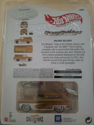 Hotwheels Red Line Club Holiday Special 64 ' GMC Chevy Panel w/ Santa Snowmobile 3