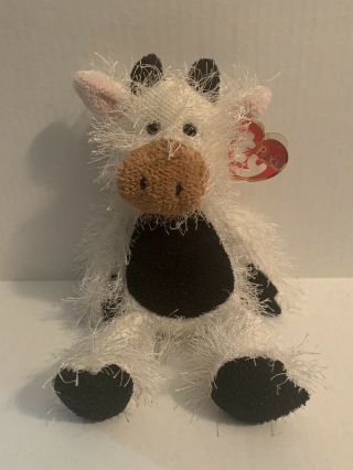 Ty 6 " Punkies Butters Black/white Cow