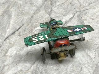 Vintage Marx Tin Windup Looping Airplane Toy 3