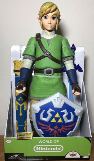 World Of Nintendo 20 " Legend Of Zelda Skyward Sword Link Figure Jakks Pacific