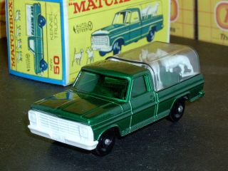 Matchbox Lesney Ford Kennel Truck 50 C1 Met Green White Clr Sc1 Vnm Crafted Box