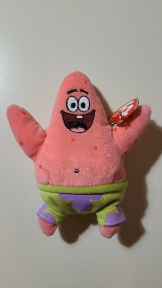 Ty Beanie Baby Patrick Star From Spongebob Squarepants With Tag