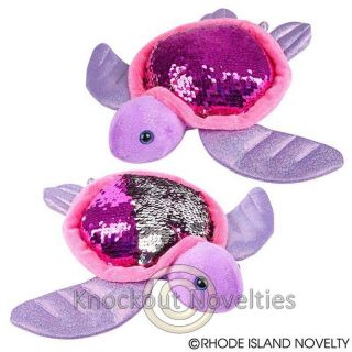 10 " Sequin Sea Turtle Toy Play Stuffed Fun Animal