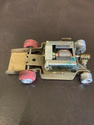 Vintage Ho Brass Slot Car Chassis With Motor