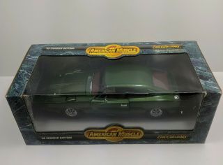 1969 Dodge Charger Daytona American Muscle 1:18 Scale Diecast - F8 Green Mib