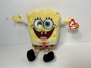 Ty Beanie Babies Spongebob Squarepants 8 " Plush Stuffed Animal Nwt Sponge Bob