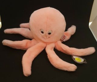 Ty 2001 Inky The Squid Beanie Buddy - With Tags