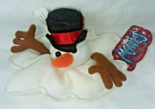 With Tags 1999 Idea Factory Twisted Meanies Slushy The Snowman Plush Beanie