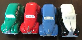 Dick Tracy Complete Set Of 4 Cars Disney Applause Vintage 1990s Red Blue Green