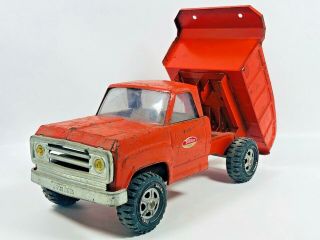 Vintage 1970 ' s Orange Tonka Dump Truck Pressed Steel 13190 2