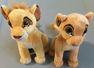 Set Of 2 Ty Sparkle Beanie Babies 8 " Simba & Nala Disney’s Lion King Plush Toys