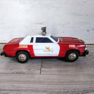 Vintage Ford Mustang Fire Chief Bump And Go Car Hard Plastic