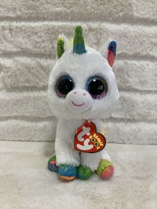 Ty Beanie Boos 6 " Pixy The Unicorn Plush Stuffed Animal Toy Birthday Is May 26