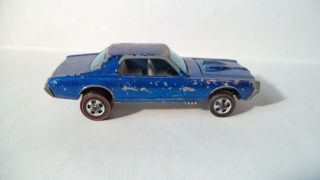 Vintage Hot Wheels Redlines Hk 1968 Custom Cougar [blue]