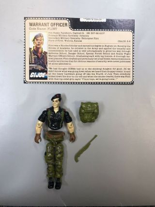 1985 Hasbro Gi Joe Flint Warrant Officer V1 And Complete