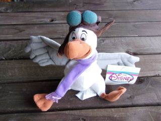 Disney Orville Pilot Duck The Rescuers Bean Bag Plush Doll Vintage Aviation