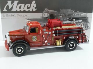Mack L Model Pumper Fire Truck First Gear Rescue Unit 42 First Gear 1:34 19 - 0042