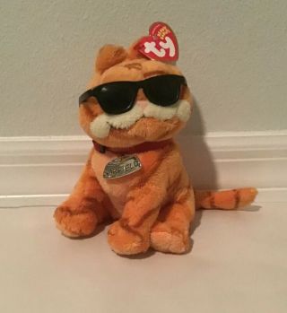 2004 Ty Beanie Babies Cool Cat - Garfield With Sunglasses.  W/tags