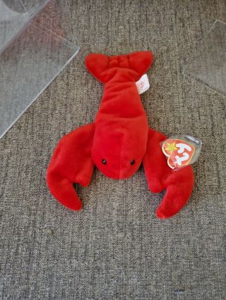 Pinchers,  The Lobster Ty Beanie Baby Retired Pvc Pellets Dob 6 - 19 - 93 Rare