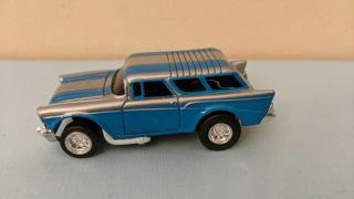 Johnny Lightning T Jet 1957 Chevy Chevrolet Nomad 2 Door Wagon Pull Back Silver
