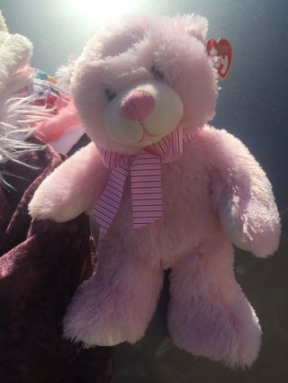 Ty Pluffies My First Teddy Bear Sweet Baby Plush Stuffed Animal 12 " Girl Pink
