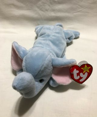 Ty Beanie Baby Peanut,  Birth Date 1/25/1995,  P.  V.  C.  Style 4062 - Old Stock