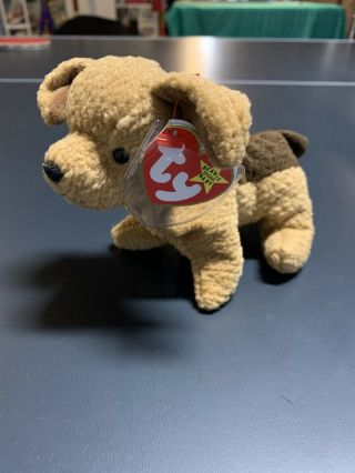Ty Beanie Baby Tuffy Plush 7in Terrier Dog Stuffed Animal Retired With Tag 1996