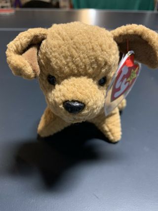 Ty Beanie Baby Tuffy Plush 7in Terrier Dog Stuffed Animal Retired with Tag 1996 2