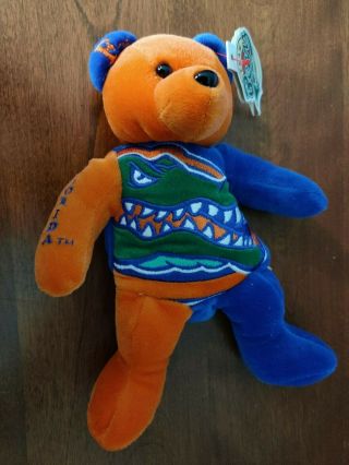Team Varsity Bears University Of Florida Gators Stuffed Beanie Bear 2000